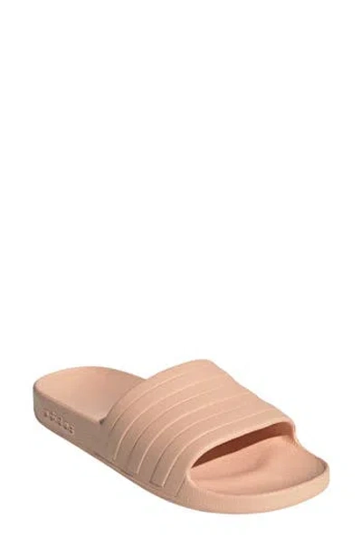 Adidas Originals Adidas Adilette Aqua Slide Sandal In Powder Coral/coral/coral