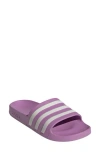 Adidas Originals Adidas Adilette Aqua Slide Sandal In Purple/off White/grey