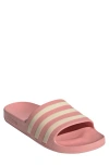Adidas Originals Adidas Women's Originals Adilette Aqua Slide Sandals In Wonder Mauve/wonder White
