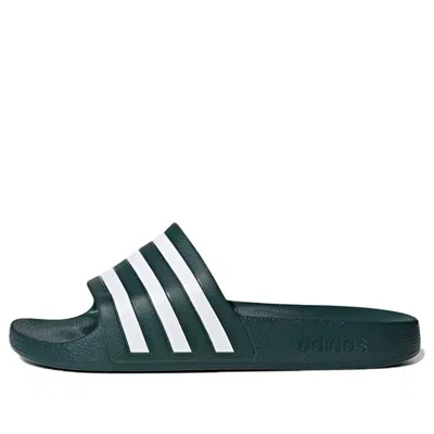 Adidas Originals Adidas Adilette Aqua Slides 'legend Ivy' In Green