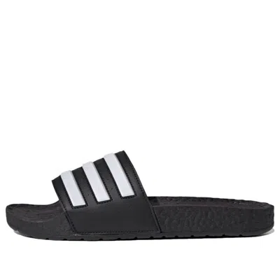 ADIDAS ORIGINALS ADIDAS ADILETTE BOOST SLIDES 'BLACK WHITE STRIPES'