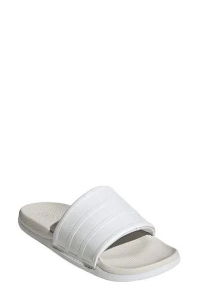 Adidas Originals Adidas Adilette Comfort 2.0 Slide Sandal In White