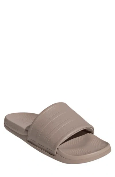 Adidas Originals Adidas Adilette Comfort 2.0 Slide Sandal In Brown