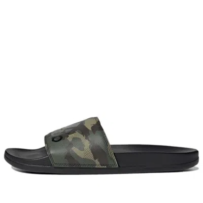 Adidas Originals Adidas Adilette Comfort Sandals Casual Sports Slippers Black Green Camouflage Unisex 'black Green'