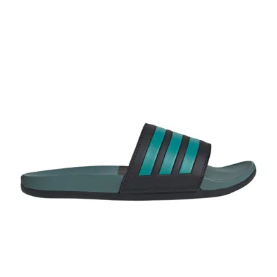 Pre-owned Adidas Originals Adidas Adilette Comfort Slide 'black Pure Teal' | Men's Size 5 In Blue