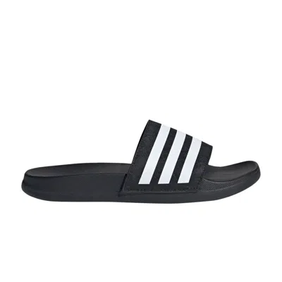 Pre-owned Adidas Originals Adidas Adilette Comfort Slide K 'black White' | Kid's Size 6