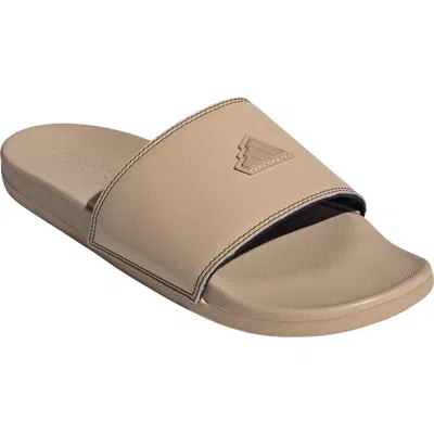 Adidas Originals Adidas Adilette Comfort Slide Sandal In Sandstone/sandstone/black