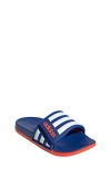 Adidas Originals Adidas Adilette Comfort Slide Sandal In Team Royal Blue/white/red