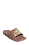 Adidas Originals Adidas Adilette Comfort Slide Sandal In Warm Clay/white/warm Clay