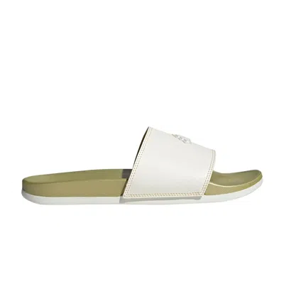 Pre-owned Adidas Originals Adidas Adilette Comfort Slide 'white Gold Metallic' | Men's Size 10