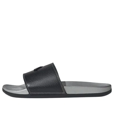 Adidas Originals Adidas Adilette Comfort Slides ' Black Silver Metallic'