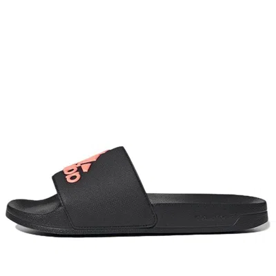 Adidas Originals Adidas Adilette Cozy Wear-resistant Black Unisex Slippers 'black Pink'