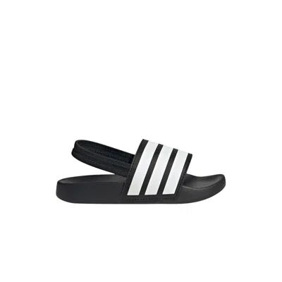 Pre-owned Adidas Originals Adidas Adilette Estrap Slide I 'black White' | Infant Size 10
