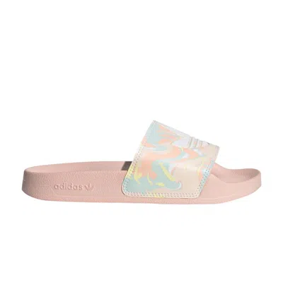 Pre-owned Adidas Originals Adidas Adilette Lite Slide J 'pastel Dreamy Swirls' | Pink | Kid's Size 4
