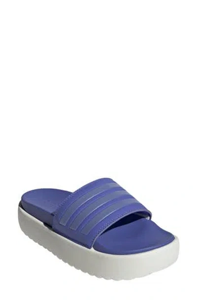 Adidas Originals Adidas Adilette Sandal In Cobalt/blue/white