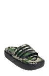 Adidas Originals Adidas Adilette Sandal In Crew Green/black/black