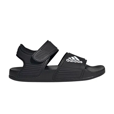 Pre-owned Adidas Originals Adidas Adilette Sandal J 'black White' | Kid's Size 11.5