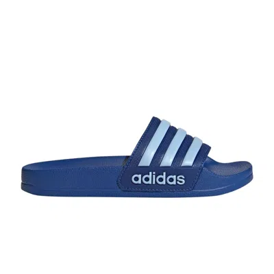 Pre-owned Adidas Originals Adidas Adilette Shower J 'royal Blue Glow' | Kid's Size 12