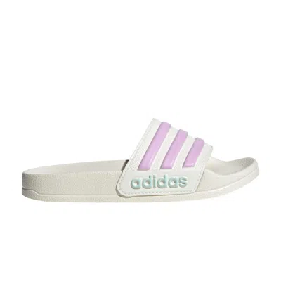 Pre-owned Adidas Originals Adidas Adilette Shower K 'off White Bliss Lilac' | Cream | Kid's Size 2