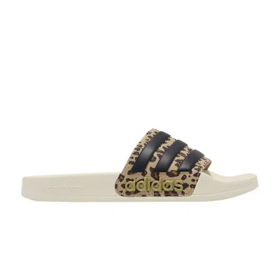 Pre-owned Adidas Originals Adidas Adilette Shower Slide 'leopard' | Cream | Men's Size 5 In White
