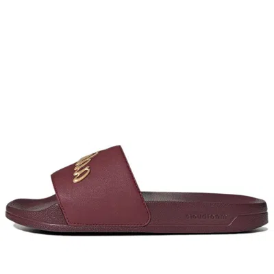 Adidas Originals Adidas Adilette Shower Slide 'shadow Red' In Burgundy