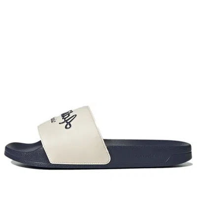 Adidas Originals Mens Adidas Adilette Shower Slide In Wonder White/shadow Navy/shadow Navy