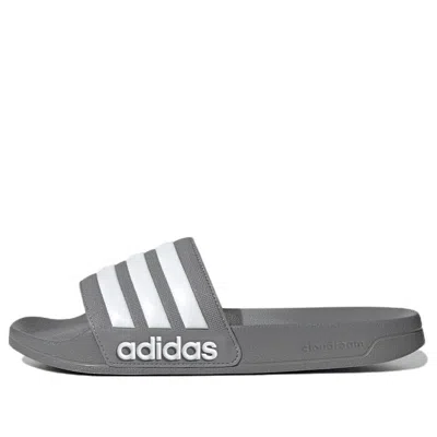 Adidas Originals Adidas Adilette Shower Slides Cozy Wear-resistant Unisex Grey Slippers 'grey White'