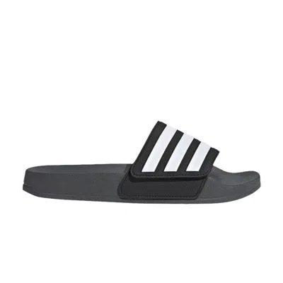 Pre-owned Adidas Originals Adidas Adilette Shower Slides J 'grey Core Black' | Kid's Size 4