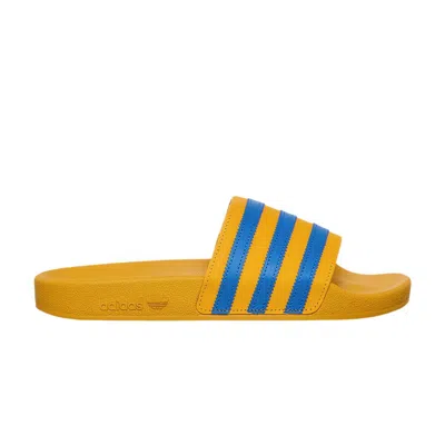 Pre-owned Adidas Originals Adidas Adilette Slide 'bold Gold Blue Bird' | Yellow | Men's Size 6