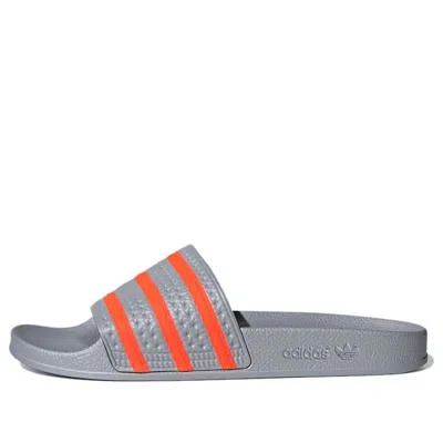 Adidas Originals Adidas Adilette Slide 'halo Silver Solar Red' In Multi