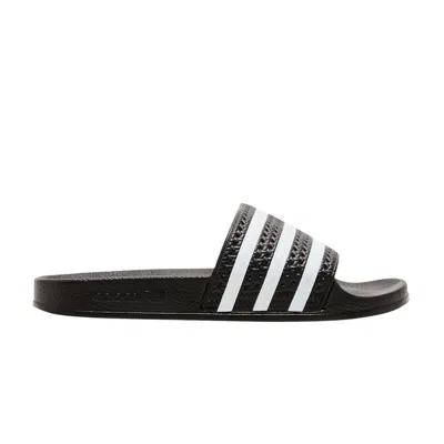 Pre-owned Adidas Originals Adidas Adilette Slide J 'black White' | Kid's Size 5