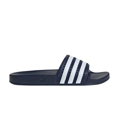 Pre-owned Adidas Originals Adidas Adilette Slide J 'legend Ink' | Blue | Kid's Size 3