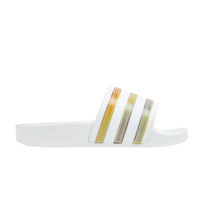 Pre-owned Adidas Originals Adidas Adilette Slide J 'white Multi-color' | Kid's Size 5