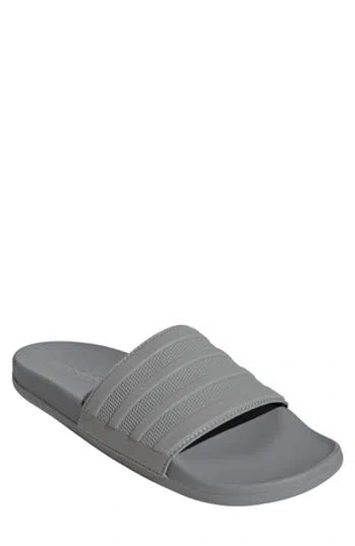 Adidas Originals Adidas Adilette Slide Sandal In Solid Grey/solid Grey/solid Grey