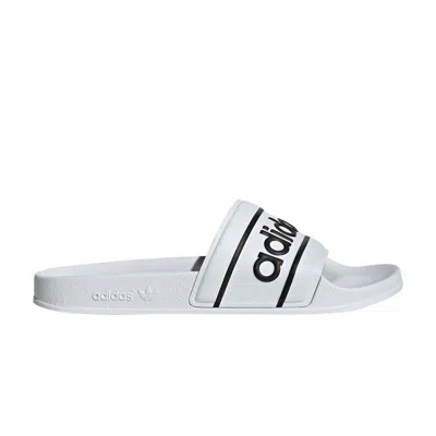 Pre-owned Adidas Originals Adidas Adilette Slide 'white Black Trefoil' | Men's Size 11.5