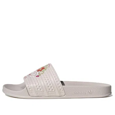 Adidas Originals Adidas Adilette Slides 'always Original - Bliss Orange' In White