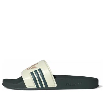 Adidas Originals Adidas Adilette Slides 'cream White Mineral Green'