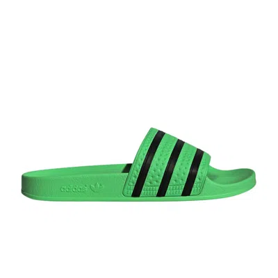 Pre-owned Adidas Originals Adidas Adilette Slides 'screaming Green Core Black' | Men's Size 4