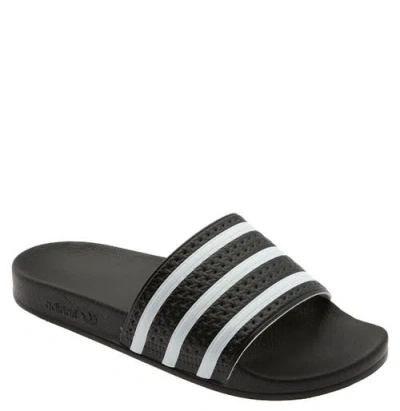 Adidas Originals Adidas Adilette Stripe Sport Slide In Black