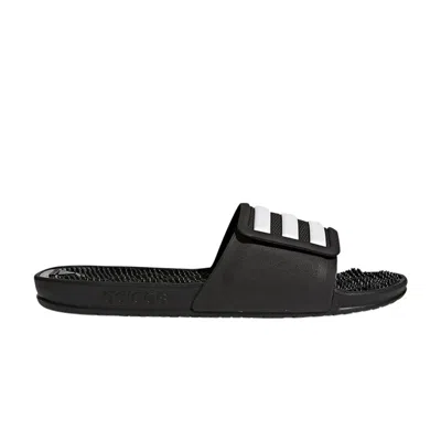 Pre-owned Adidas Originals Adidas Adissage 2.0 3 Stripes Slide 'black White' | Men's Size 13