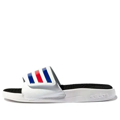 Adidas Originals Adidas Adissage Tnd Velcro Soft Sole Cozy Sports Slippers White Blue Red