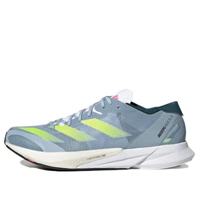 Adidas Originals Adidas Adizero Adios 8 Shoes 'wonder Blue Lucid Lemon' In Multi