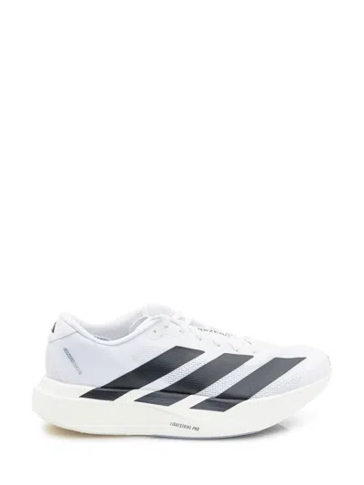 Adidas Originals Adidas Adizero Evo White Sneakers With Signature 3-stripes In Gray