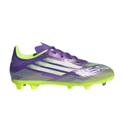 Pre-owned Adidas Originals Adidas Adizero F50 League Fg Mg K 'radiant Blaze Pack' | Purple | Kid's Size 12.5