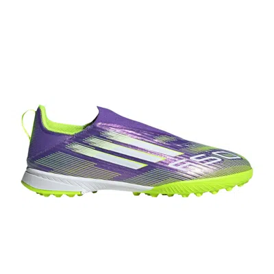 Pre-owned Adidas Originals Adidas Adizero F50 League Laceless Tf K 'radiant Blaze Pack' | Purple | Kid's Size 5