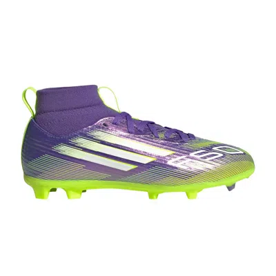 Pre-owned Adidas Originals Adidas Adizero F50 League Mid Fg Mg K 'radiant Blaze Pack' | Purple | Kid's Size 1