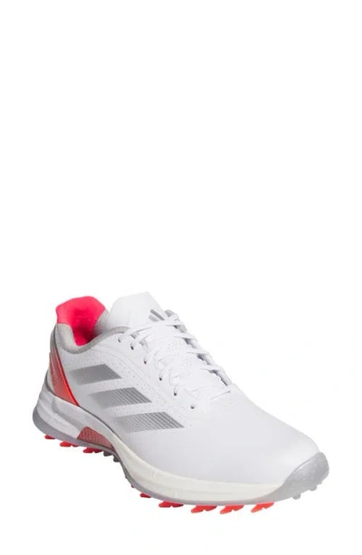 Adidas Originals Adidas Adizero Zg Golf Shoe In White/silver Met./lucid Red