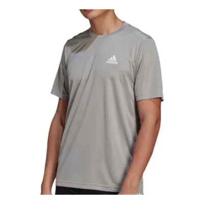 Adidas Originals Adidas Aeroready Designed To Move Motion T-shirt 'mgh Solid Grey White' In Gray