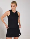 Adidas Originals Adidas All Gym Seasonal Rib Tight Fit Tonal 3-stripes Tank Top In Black
