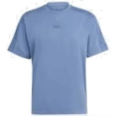 Adidas Originals Adidas All Szn 3-stripes Garment Wash T-shirt Asia Sizing 'blue'